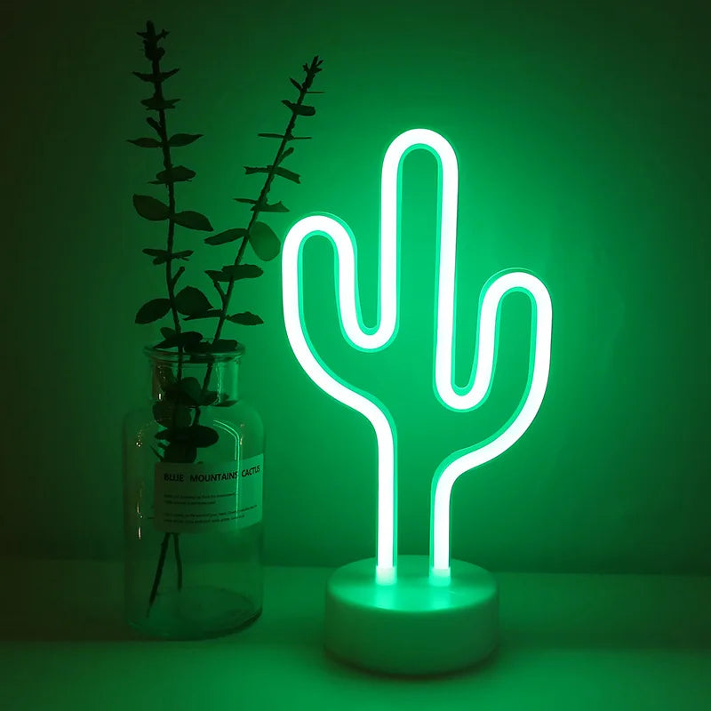 USB LED Neon Sign Light Holiday Flamingo Night Lamp Xmas Party Wedding Decoration Home Gift cloud Heart Neon Light