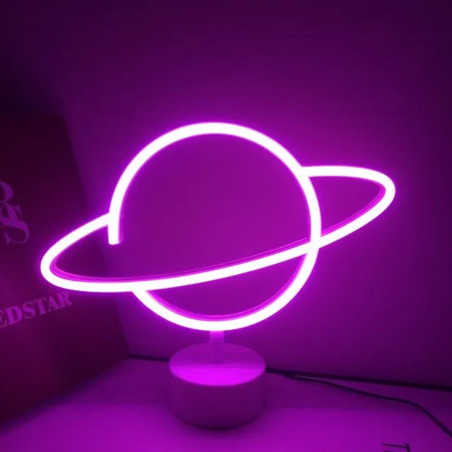 USB LED Neon Sign Light Holiday Flamingo Night Lamp Xmas Party Wedding Decoration Home Gift cloud Heart Neon Light