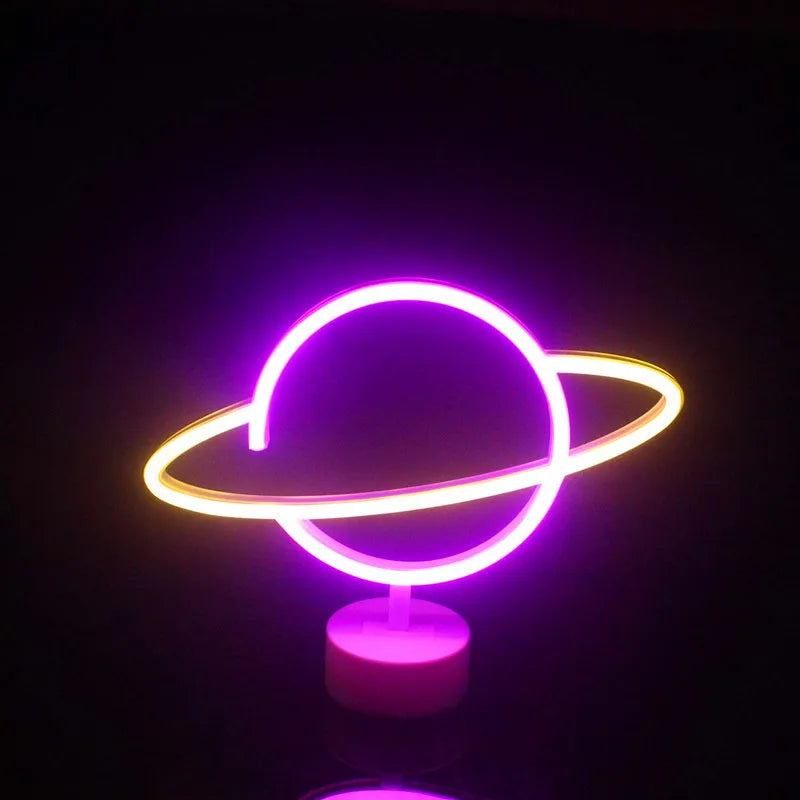 USB LED Neon Sign Light Holiday Flamingo Night Lamp Xmas Party Wedding Decoration Home Gift cloud Heart Neon Light