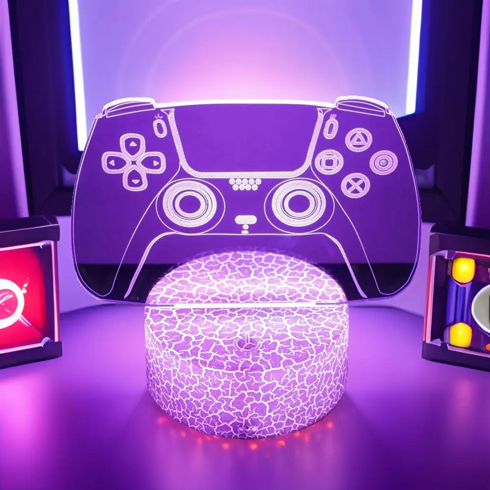 NEON GAMER 3D LED RGB Night Light — Gaming Room Lamp