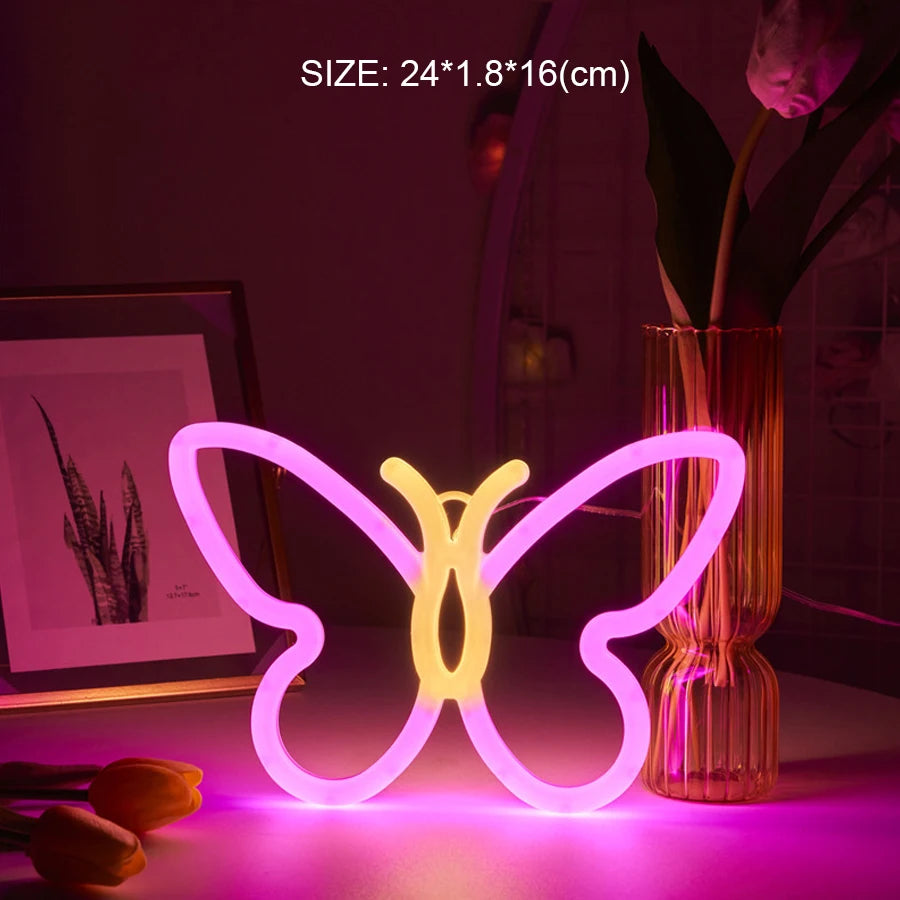 Double-Sided LED Neon Letter Light — Proposal & Room Decor Sign