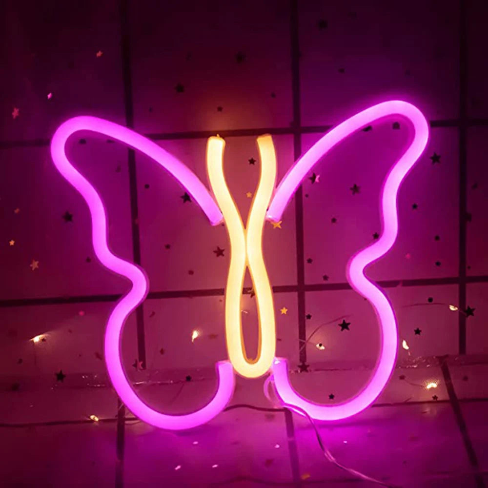 LED Neon Wall Sign — Heart, Gaming, Bar & Bedroom Decor