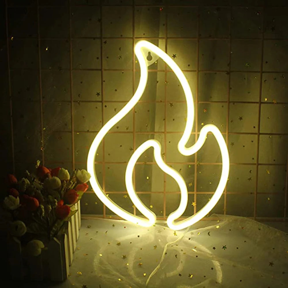 LED Neon Wall Sign — Heart, Gaming, Bar & Bedroom Decor