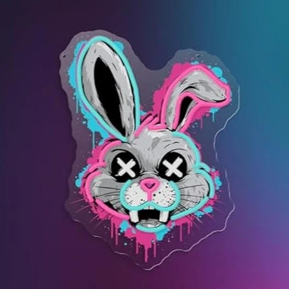 Evil Bunny Neon Sign USB Dimmable LED Neon Light Sign for Drink Bar Man Cave Bedroom Hotel Shop Garage GameRoom Party Wall Decor