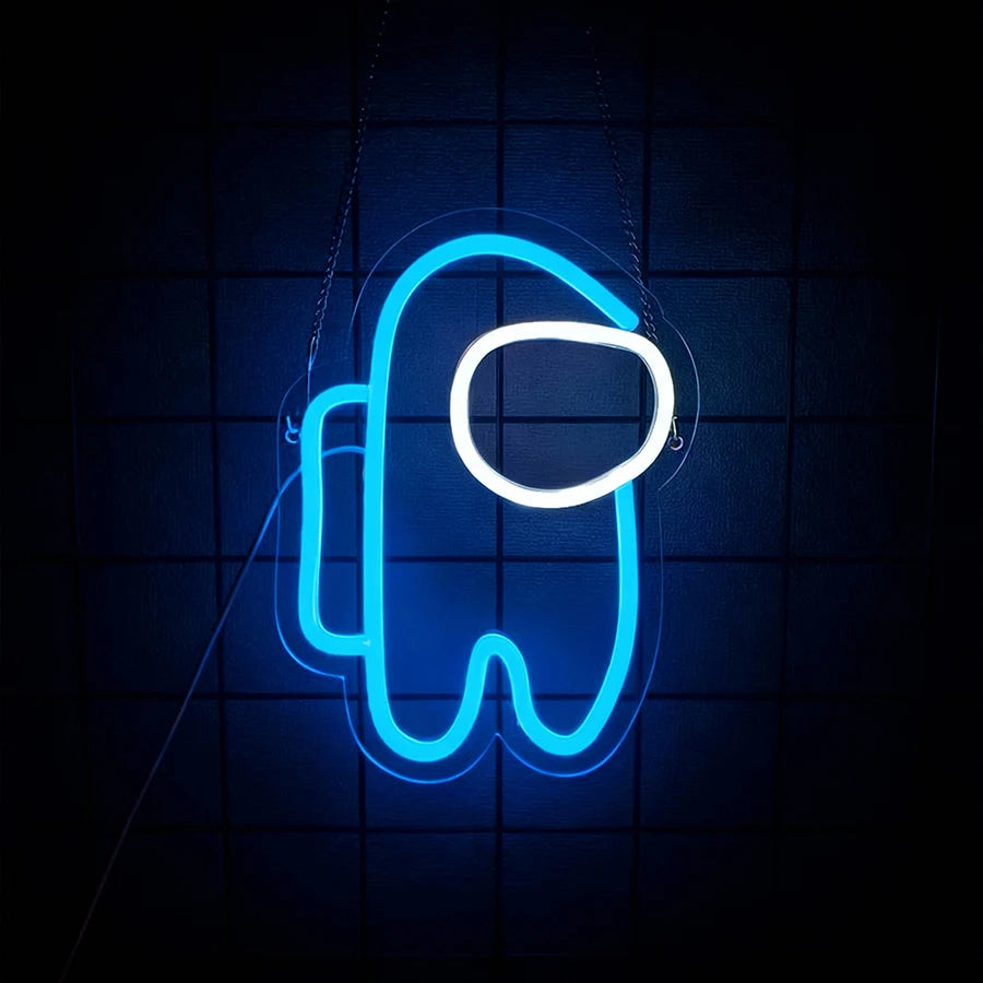 Spaceman Neon Sign Space LED Sign for Bedroom Wall Decor Rocket Neon Light for Living Gaming Room Boys Birthday Gift USB Powered