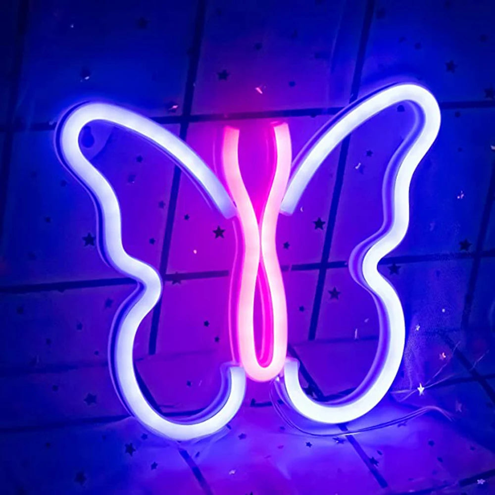 LED Neon Wall Sign — Heart, Gaming, Bar & Bedroom Decor