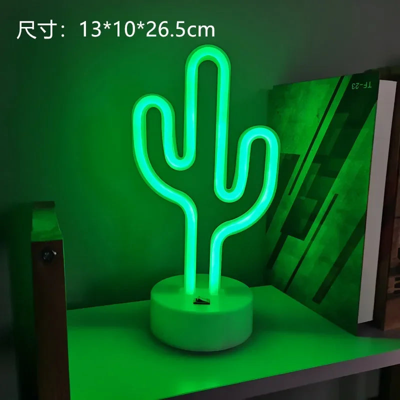USB LED Neon Sign Light Holiday Flamingo Night Lamp Xmas Party Wedding Decoration Home Gift cloud Heart Neon Light
