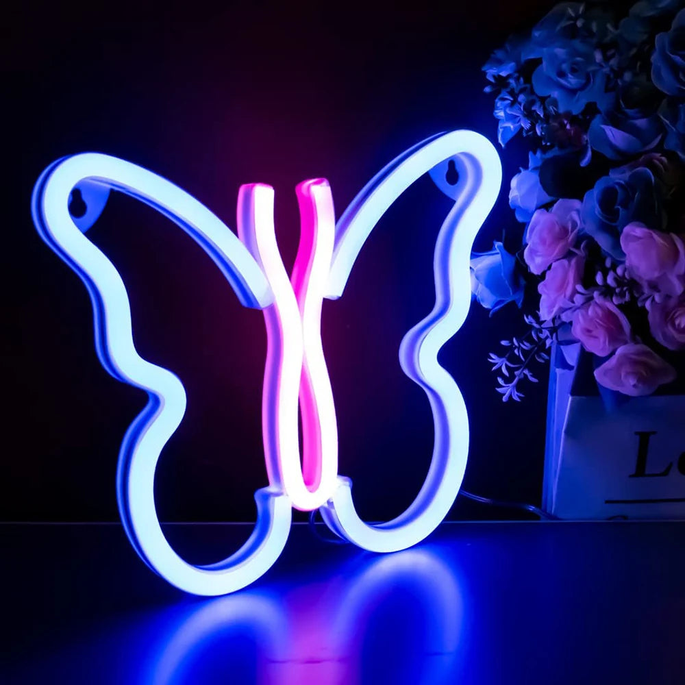 LED Neon Wall Sign — Heart, Gaming, Bar & Bedroom Decor