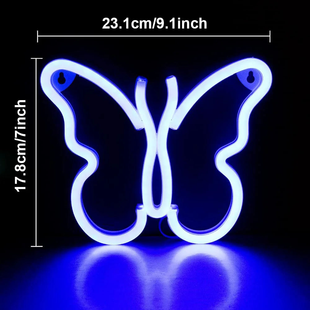 LED Neon Wall Sign — Heart, Gaming, Bar & Bedroom Decor