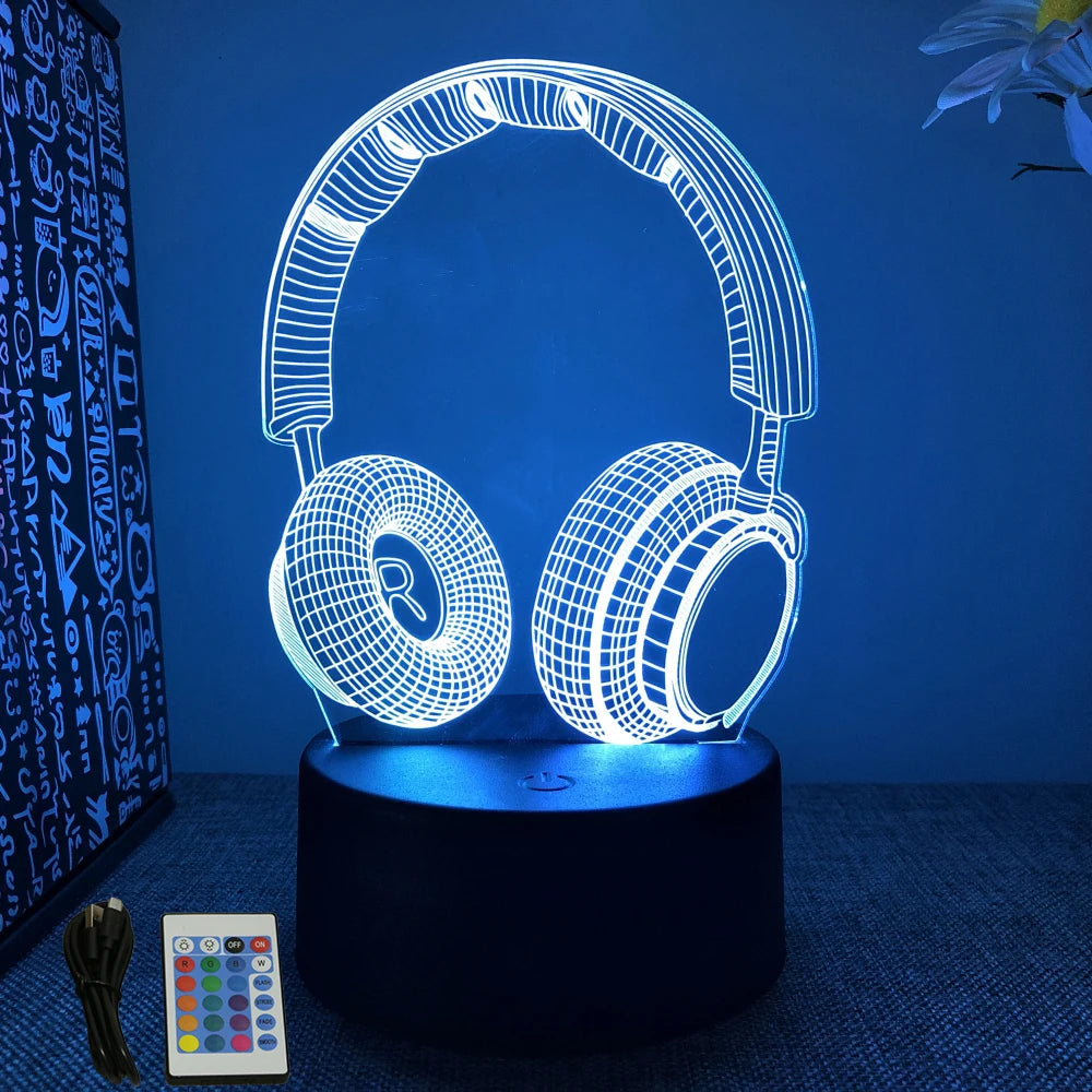 NEON GAMER 3D LED RGB Night Light — Gaming Room Lamp