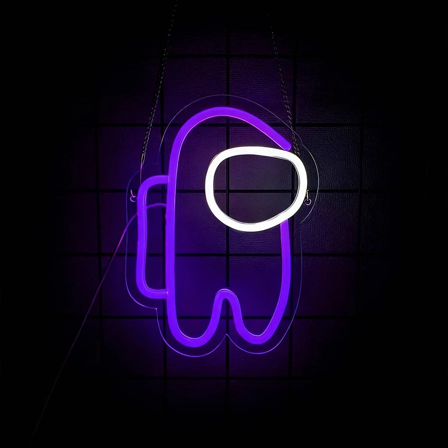 Spaceman Neon Sign Space LED Sign for Bedroom Wall Decor Rocket Neon Light for Living Gaming Room Boys Birthday Gift USB Powered