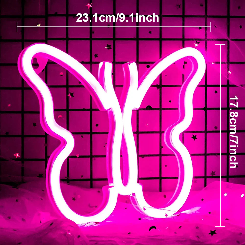 LED Neon Wall Sign — Heart, Gaming, Bar & Bedroom Decor