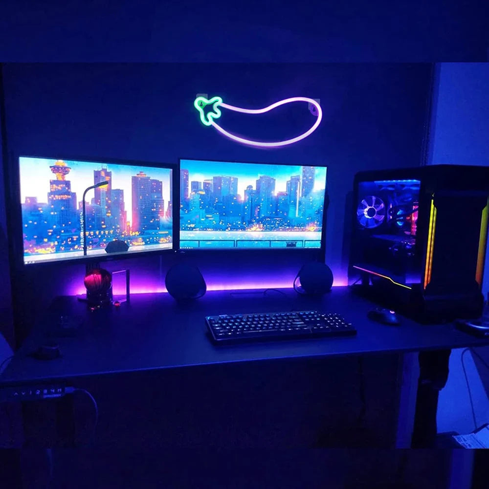 LED Neon Wall Sign — Heart, Gaming, Bar & Bedroom Decor