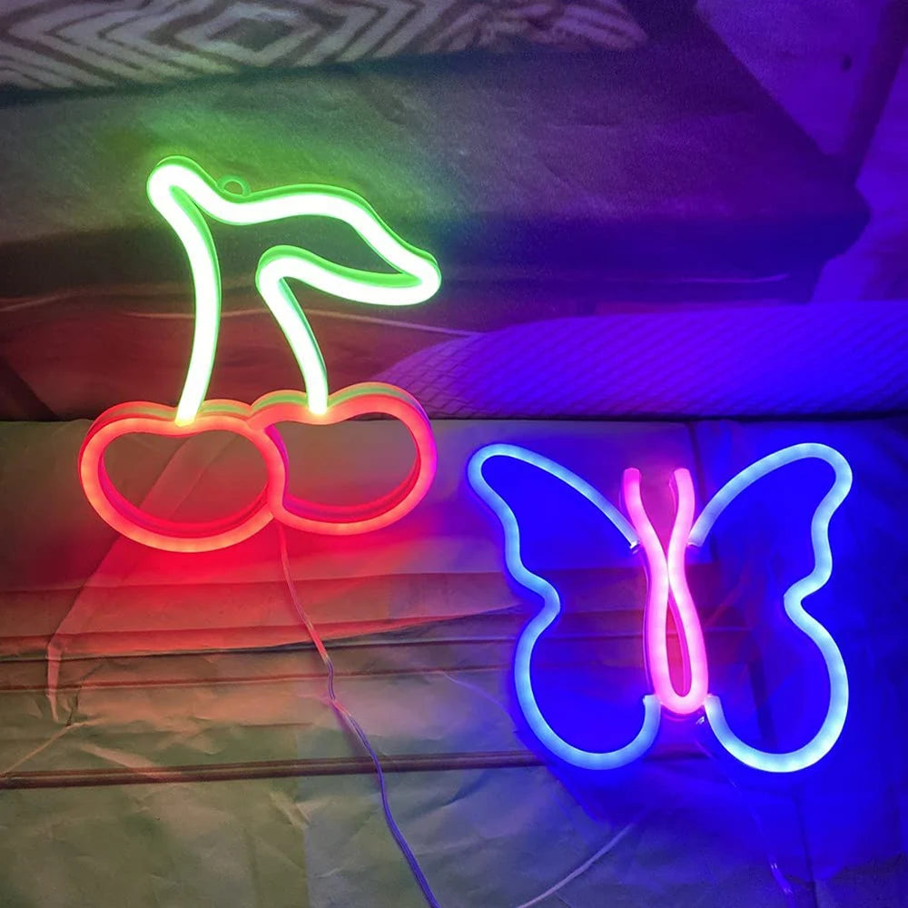 LED Neon Wall Sign — Heart, Gaming, Bar & Bedroom Decor