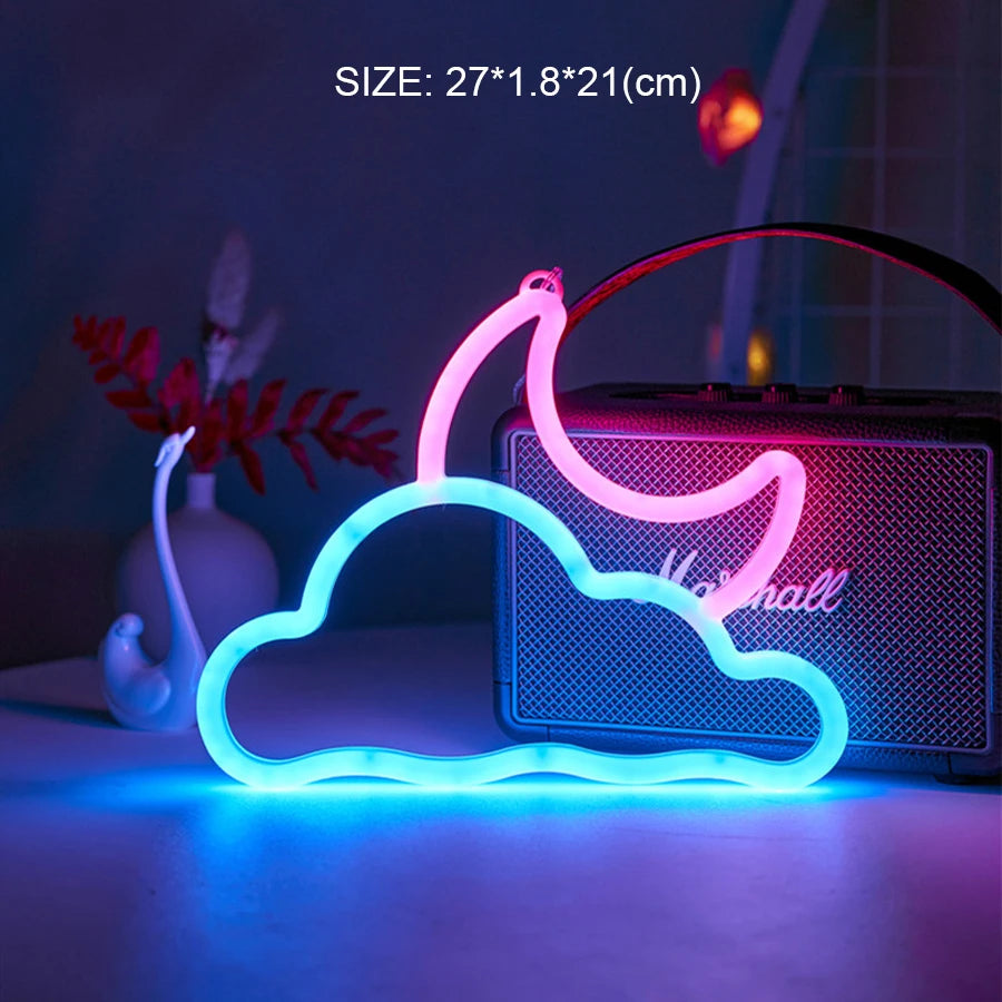Double-Sided LED Neon Letter Light — Proposal & Room Decor Sign