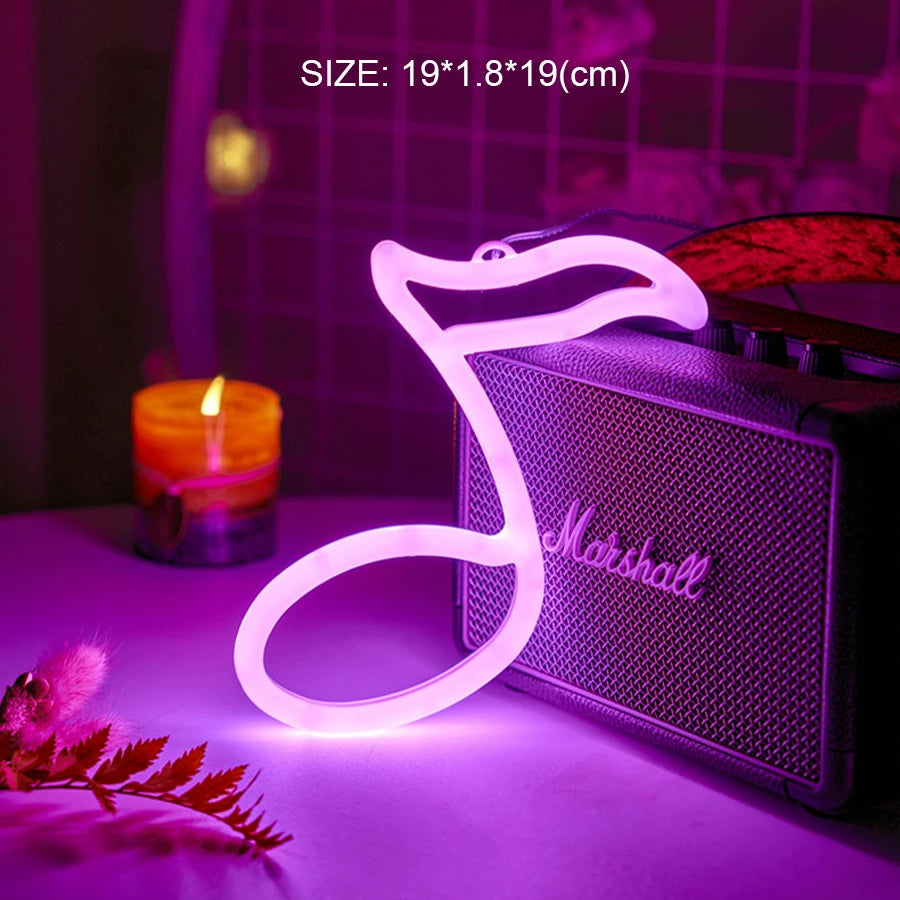 Double-Sided LED Neon Letter Light — Proposal & Room Decor Sign
