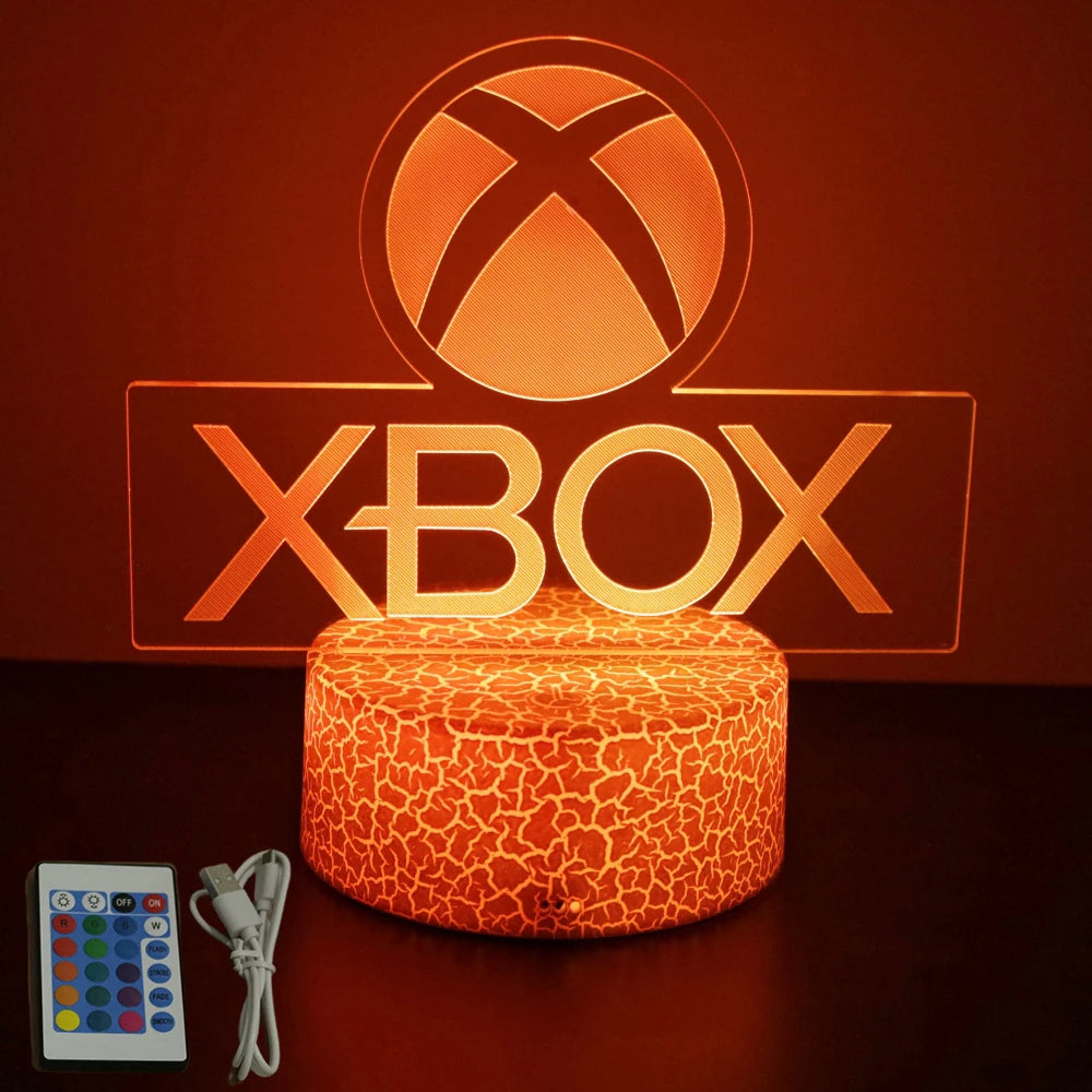 NEON GAMER 3D LED RGB Night Light — Gaming Room Lamp