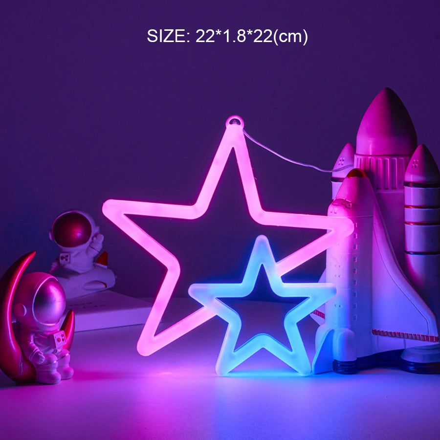Double-Sided LED Neon Letter Light — Proposal & Room Decor Sign