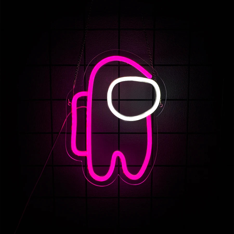 Spaceman Neon Sign Space LED Sign for Bedroom Wall Decor Rocket Neon Light for Living Gaming Room Boys Birthday Gift USB Powered