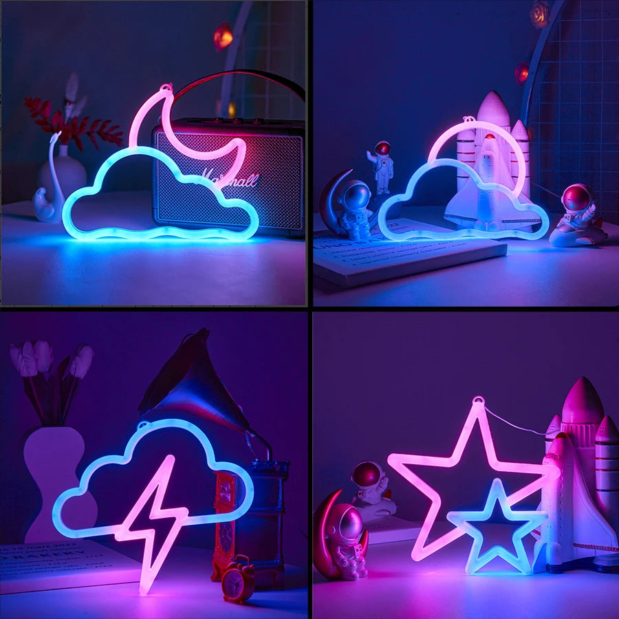 Double-Sided LED Neon Letter Light — Proposal & Room Decor Sign