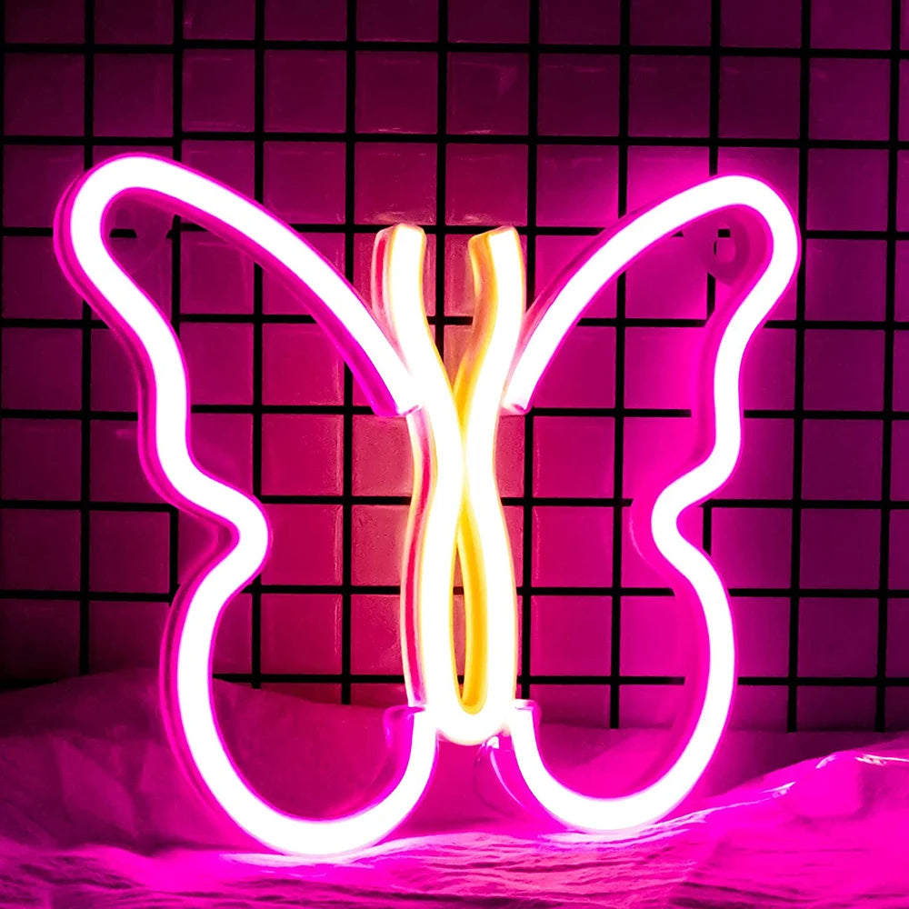 LED Neon Wall Sign — Heart, Gaming, Bar & Bedroom Decor