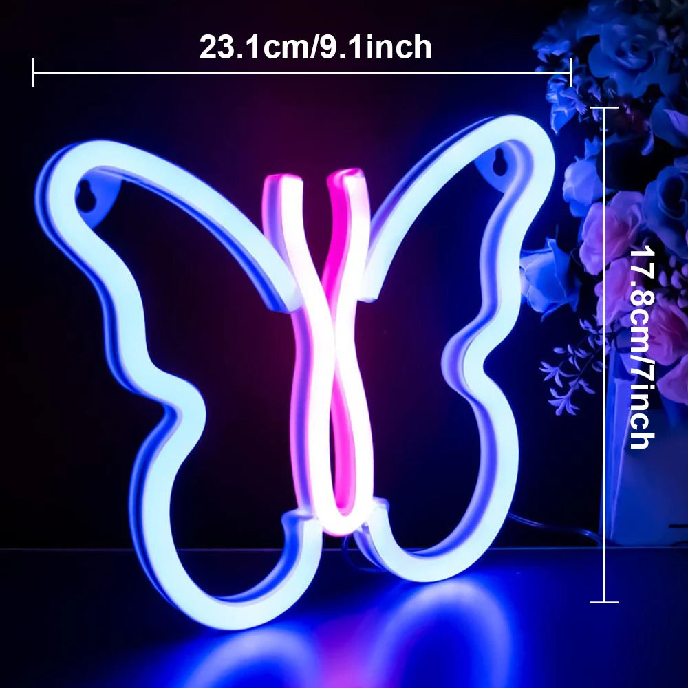 LED Neon Wall Sign — Heart, Gaming, Bar & Bedroom Decor