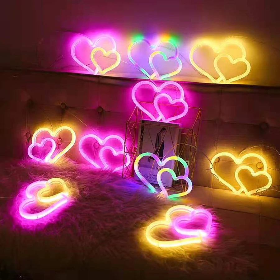 Double-Sided LED Neon Letter Light — Proposal & Room Decor Sign