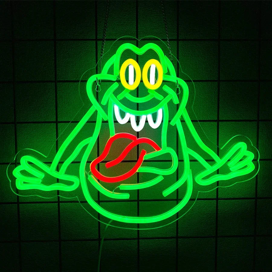 Ghost Candy Bar Neon Sign Spanish for Wall Decor for Room Full Marriages Bedroom Light Name LED Busters Dinosaur Party Cave Man