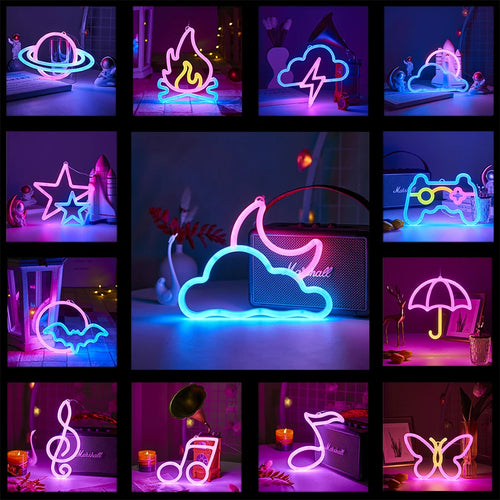 Double-Sided LED Neon Letter Light — Proposal & Room Decor Sign